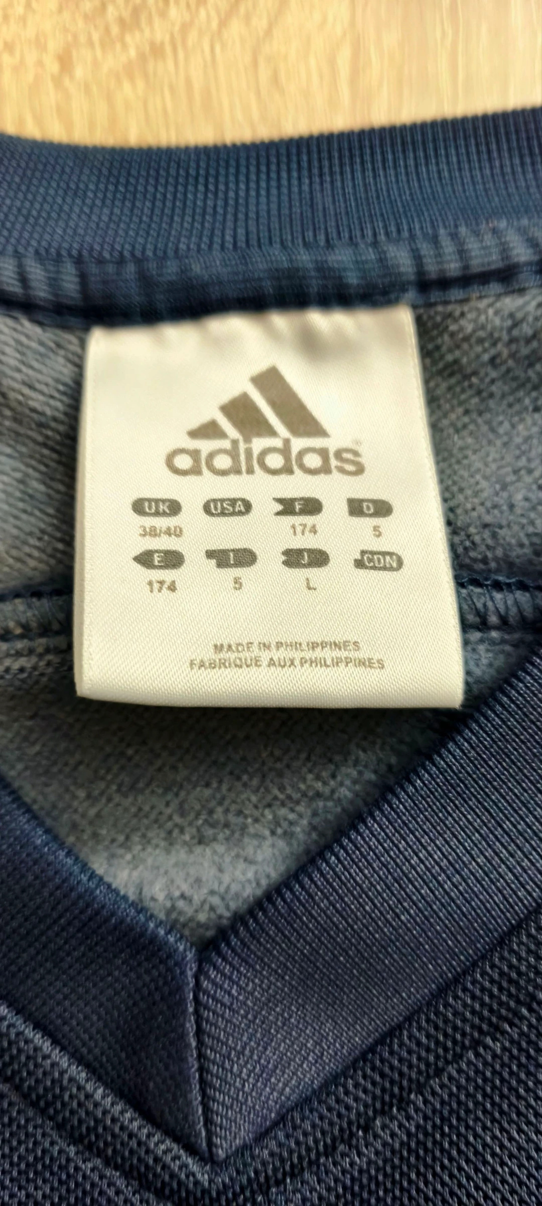 Adidas Vintage Y2K 2003 Navy / Grey Sweatshirt | Size L – photo 5